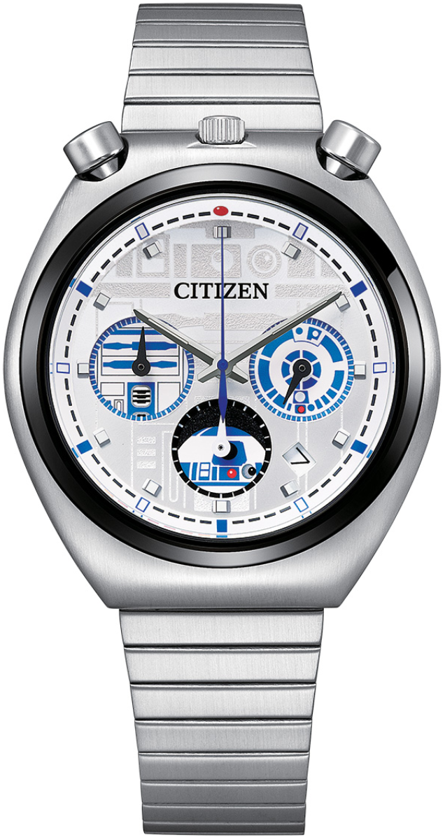 Star Wars R2D2' Silver Tone Stainless Steel White Dial